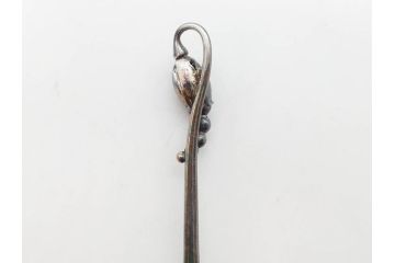 デンマーク　GEORG JENSEN(ジョージ・ジェンセン)　BLOSSOM(ブロッサム)　STERLING SILVER(スターリングシルバー)　総重量約58.34g　モカスプーン6本セット(カトラリー、SV925、銀製品、洋食器、箱付き)(R-083084)