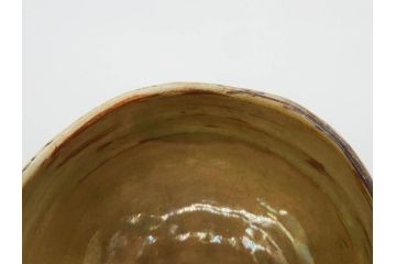 十四代　楽吉左衛門(覚入)　白薬　銘「掬水」　3.8寸　温かみを感じる色合いが魅力の茶碗(即中斎書付、抹茶碗、茶道具、茶器、和食器、共箱付き、三寸八分)(R-083085)