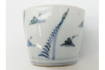 江戸期　染付　落ち着いた和の雰囲気を醸し出すそば猪口3客セット(蕎麦猪口、湯呑み、湯のみ、和食器)(R-083086)