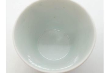 江戸期　染付　落ち着いた和の雰囲気を醸し出すそば猪口3客セット(蕎麦猪口、湯呑み、湯のみ、和食器)(R-083086)
