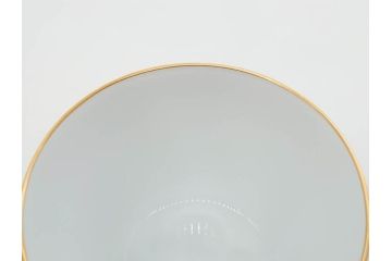 大倉陶園(OKURA、OAC)　深みのあるブルーローズが美しいモーニングカップ&ソーサー2客セット(バラ、薔薇、金彩、白磁、C&S、洋食器)(R-083088)
