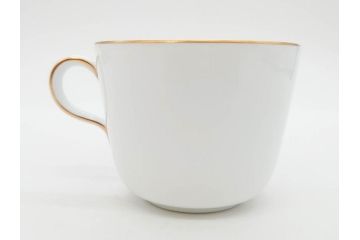 大倉陶園(OKURA、OAC)　深みのあるブルーローズが美しいモーニングカップ&ソーサー2客セット(バラ、薔薇、金彩、白磁、C&S、洋食器)(R-083088)
