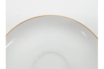 大倉陶園(OKURA、OAC)　深みのあるブルーローズが美しいモーニングカップ&ソーサー2客セット(バラ、薔薇、金彩、白磁、C&S、洋食器)(R-083089)