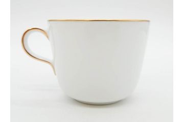 大倉陶園(OKURA、OAC)　深みのあるブルーローズが美しいモーニングカップ&ソーサー2客セット(バラ、薔薇、金彩、白磁、C&S、洋食器)(R-083089)