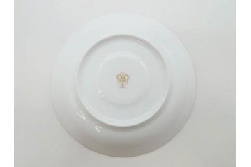 大倉陶園(OKURA、OAC)　ブルーローズ　優雅なひとときを演出するカップ&ソーサー2客セット(ティー、コーヒー、バラ、薔薇、金彩、白磁、C&S、洋食器、箱付き)(R-083090)