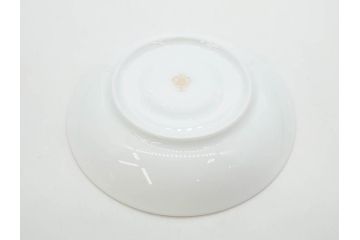 大倉陶園(OKURA、OAC)　ブルーローズ　優雅なひとときを演出するカップ&ソーサー2客セット(ティー、コーヒー、バラ、薔薇、金彩、白磁、C&S、洋食器、箱付き)(R-083090)