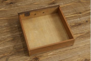 和製アンティーク　昭和初期　上質な作り!!　ろくろ挽きの脚が可愛い引き出し付きレコードキャビネット(レコードケース、サイドキャビネット、サイドボード、収納棚、戸棚)(R-083100)
