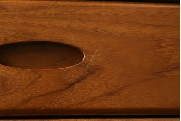 和製ビンテージ　北欧デザイン!!　チーク材　シンプルで小振りな五段引き出し　(R-083101)