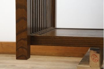 中古　ブランド家具　希少な廃番品　Shin-Lee(シンリー)　引き出し付きがいいね!!上質な作りのローテーブル(センターテーブル、リビングテーブル、座卓)(R-083105)