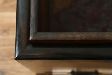 和製アンティーク　美品!!　大振り　欅(ケヤキ)材　作りの良い上質な江戸前長火鉢(木製火鉢、囲炉裏)(R-083107)