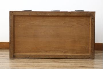 和製アンティーク　美品!!　大振り　欅(ケヤキ)材　作りの良い上質な江戸前長火鉢(木製火鉢、囲炉裏)(R-083107)
