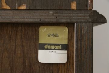 中古　美品　カリモク家具(karimoku)　希少な廃番品!!　domani(ドマーニ)　QUEENS　LIFE(クイーンズライフ)　迫力のあるフルサイズのエレガントなキャビネット(飾り棚、収納棚、戸棚、食器棚、カップボード、ガラスケース、ショーケース、コレクションケース、キュリオケース)(R-083109)