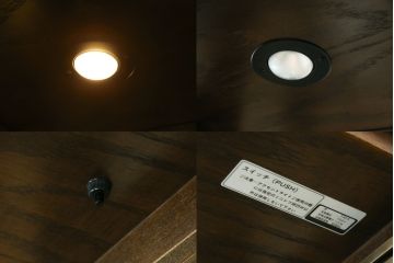 中古　美品　カリモク家具(karimoku)　希少な廃番品!!　domani(ドマーニ)　QUEENS　LIFE(クイーンズライフ)　迫力のあるフルサイズのエレガントなキャビネット(飾り棚、収納棚、戸棚、食器棚、カップボード、ガラスケース、ショーケース、コレクションケース、キュリオケース)(R-083109)