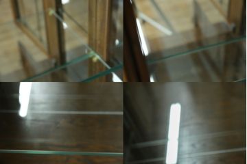 中古　美品　カリモク家具(karimoku)　希少な廃番品!!　domani(ドマーニ)　QUEENS　LIFE(クイーンズライフ)　迫力のあるフルサイズのエレガントなキャビネット(飾り棚、収納棚、戸棚、食器棚、カップボード、ガラスケース、ショーケース、コレクションケース、キュリオケース)(R-083109)