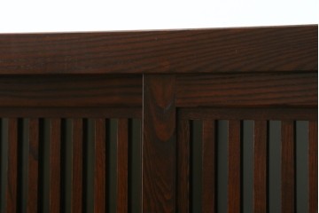 中古　美品!!　三面栗(クリ)材　落ち着いたデザインの水屋箪笥サイドボード　(R-083112)