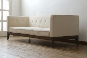中古　美品　AD CORE DEVISE(エーディコア・ディバイズ)　A-mode(エーモード)　アメリカ西海岸デザインがおしゃれな3人掛けソファ(トリプルソファ、三人掛けソファ)(定価約59万円)(R-083116)