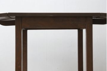 和製アンティーク　古い木の味わい感じるレトロなバタフライテーブル(ドロップリーフテーブル、サイドテーブル、エクステンションテーブル、カフェテーブル、コーヒーテーブル、コンソールテーブル、花台・飾り台)(R-083121)