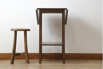 和製アンティーク　古い木の味わい感じるレトロなバタフライテーブル(ドロップリーフテーブル、サイドテーブル、エクステンションテーブル、カフェテーブル、コーヒーテーブル、コンソールテーブル、花台・飾り台)(R-083121)