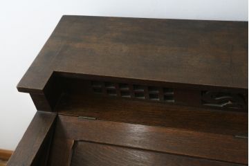 ジャンク品　和製アンティーク　昭和初期　YAMAHA(山葉・ヤマハ)　クラシカルなデザインが目を引く上質な楢(ナラ)材のオルガン(オブジェ、ディスプレイ)(R-083123)