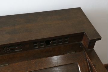 ジャンク品　和製アンティーク　昭和初期　YAMAHA(山葉・ヤマハ)　クラシカルなデザインが目を引く上質な楢(ナラ)材のオルガン(オブジェ、ディスプレイ)(R-083123)