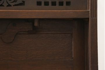 ジャンク品　和製アンティーク　昭和初期　YAMAHA(山葉・ヤマハ)　クラシカルなデザインが目を引く上質な楢(ナラ)材のオルガン(オブジェ、ディスプレイ)(R-083123)
