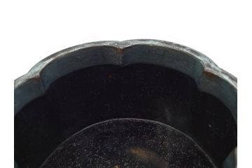 時代物　大名道具　金蒔絵　梨地　阿古陀　香炉(花唐草、籠目火屋、木製、漆器、漆芸、仏具、茶道具、木箱付き)(R-083127)