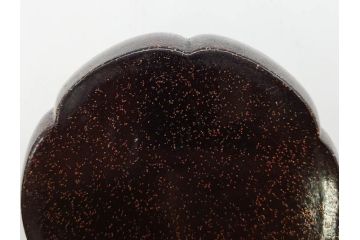 時代物　大名道具　金蒔絵　梨地　阿古陀　香炉(花唐草、籠目火屋、木製、漆器、漆芸、仏具、茶道具、木箱付き)(R-083127)