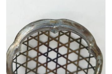 時代物　大名道具　金蒔絵　梨地　阿古陀　香炉(花唐草、籠目火屋、木製、漆器、漆芸、仏具、茶道具、木箱付き)(R-083127)