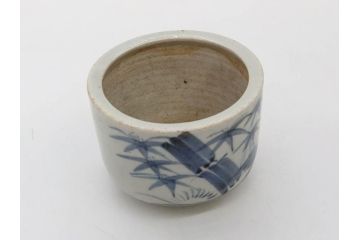 江戸期　古伊万里　染付　竹鳥図　和の雰囲気を高める香炉(仏具、茶道具)(R-083128)