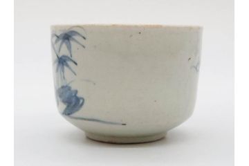 江戸期　古伊万里　染付　竹鳥図　和の雰囲気を高める香炉(仏具、茶道具)(R-083128)