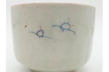江戸期　古伊万里　染付　竹鳥図　和の雰囲気を高める香炉(仏具、茶道具)(R-083128)
