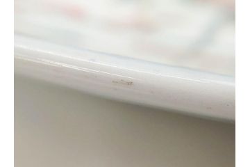 江戸期　古伊万里　染付　色絵　金彩　松竹梅　約46cm　1尺5寸　華やかで凝った意匠が目を引く大皿(人物、鳳凰、桐、和皿、和食器、一尺五寸)(R-083132)