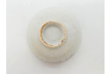 江戸期　古伊万里　染付　渦福　様々な用途に使える猪口4客セット(ススキ、竹、五葉若葉、そば猪口、蕎麦猪口、酒器、杯、盃、おちょこ、湯呑み、湯のみ、和食器)(R-083134)