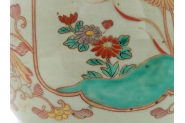 上手物　染付　色絵　金彩　花鳥図　丁寧に描かれた絵柄が素敵な火鉢(鉢カバー、手あぶり、傘立て)(R-083135)