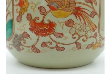 上手物　染付　色絵　金彩　花鳥図　丁寧に描かれた絵柄が素敵な火鉢(鉢カバー、手あぶり、傘立て)(R-083135)