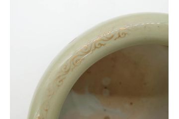 上手物　染付　色絵　金彩　花鳥図　丁寧に描かれた絵柄が素敵な火鉢(鉢カバー、手あぶり、傘立て)(R-083135)