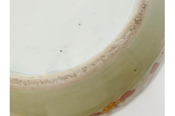 上手物　染付　色絵　金彩　花鳥図　丁寧に描かれた絵柄が素敵な火鉢(鉢カバー、手あぶり、傘立て)(R-083135)