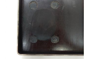 明治期　小川松民　晴川院法印　金銀蒔絵　波千鳥　豪華な蒔絵が素晴らしい!上品な雰囲気漂う硯箱(硯、水滴、水差し、漆器、漆芸、木製、書道具、共箱付き)(R-083136)