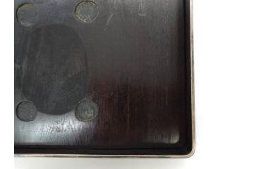 明治期　小川松民　晴川院法印　金銀蒔絵　波千鳥　豪華な蒔絵が素晴らしい!上品な雰囲気漂う硯箱(硯、水滴、水差し、漆器、漆芸、木製、書道具、共箱付き)(R-083136)