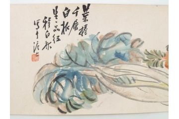 中国　文方珍賞　徴州詹文方齋製　古墨10点セット(唐物、巻物、固形墨、書道具、習字道具、水墨)(R-083137)