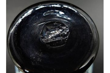 当時物　大正〜昭和初期　碗型　乳白　鱗文　エナメル脚　レトロな趣ある氷コップ(吹きガラス、グラス、硝子、和ガラス)(R-083139)