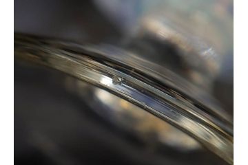 当時物　大正〜昭和初期　碗型　乳白水玉　赤縁　日常に彩を与えてくれる氷コップ2客セット(吹きガラス、硝子、グラス、和ガラス)(R-083143)