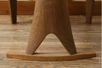 中古　美品　激レア　一点物!!　出展作品の可能性あり!!　木工作家　吉野崇裕　鉋跡仕上げ　美しい木目と力強い構造美が融合した唯一無二のアートチェア(ZEN チェア)(椅子、イス、アームチェア)(R-083151)
