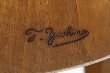 中古　美品　激レア　一点物!!　出展作品の可能性あり!!　木工作家　吉野崇裕　鉋跡仕上げ　美しい木目と力強い構造美が融合した唯一無二のアートチェア(ZEN チェア)(椅子、イス、アームチェア)(R-083151)