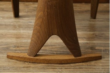 中古　美品　激レア　一点物!!　出展作品の可能性あり!!　木工作家　吉野崇裕　鉋跡仕上げ　美しい木目と力強い構造美が融合した唯一無二のアートチェア(ZEN チェア)　(R-083151)