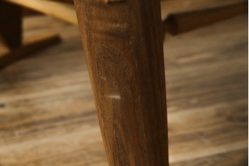 中古　美品　激レア　一点物!!　出展作品の可能性あり!!　木工作家　吉野崇裕　鉋跡仕上げ　美しい木目と力強い構造美が融合した唯一無二のアートチェア(ZEN チェア)　(R-083151)