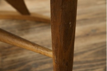 中古　美品　激レア　一点物!!　出展作品の可能性あり!!　木工作家　吉野崇裕　鉋跡仕上げ　美しい木目と力強い構造美が融合した唯一無二のアートチェア(ZEN チェア)　(R-083151)