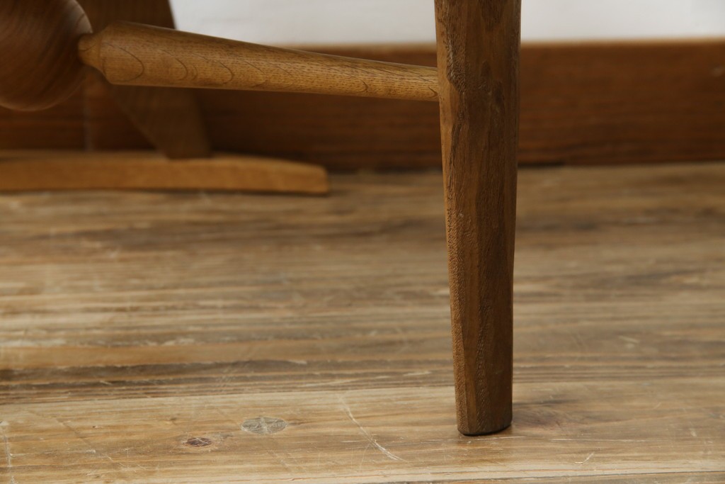 中古　美品　激レア　一点物!!　出展作品の可能性あり!!　木工作家　吉野崇裕　鉋跡仕上げ　美しい木目と力強い構造美が融合した唯一無二のアートチェア(ZEN チェア)　(R-083151)