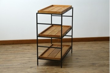 中古　美品　IDEE(イデー)　JATI TUA SHELF(ジャティ  トゥア シェルフ)　Mサイズ　オシャレデザインの空間に心地よく馴染むシェルフ　定価約12万円　(R-083157)