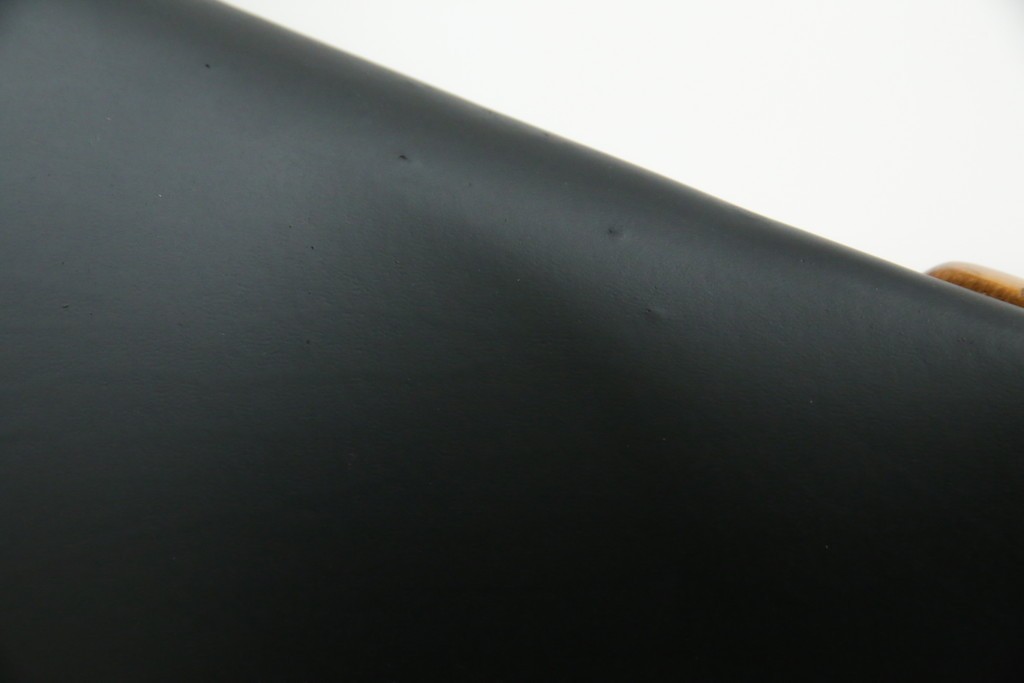 和製ビンテージ　九州　高級日田家具　アサヒ木工(アサヒファニチャー)　ビーチ材　合皮　北欧デザインがおしゃれ!!座り心地と美しさを兼ね備えたアームレスチェア(ダイニングチェア、イス、椅子、ヴィンテージ)(R-083158)